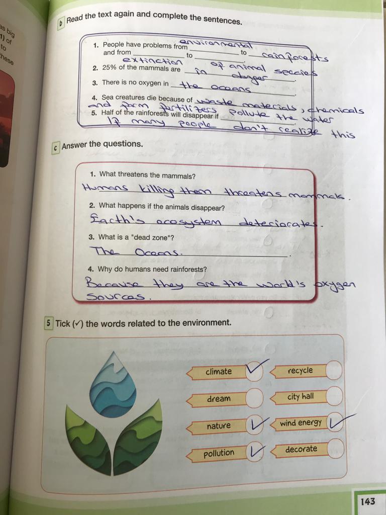 7. sınıf ingilizce bilim ve kültür yayınları cevapları sayfa 143