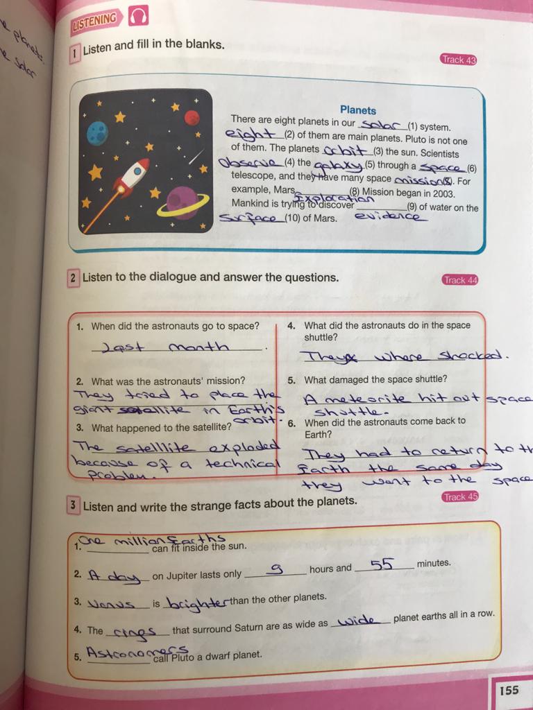 7. sınıf ingilizce bilim ve kültür yayınları cevapları sayfa 155