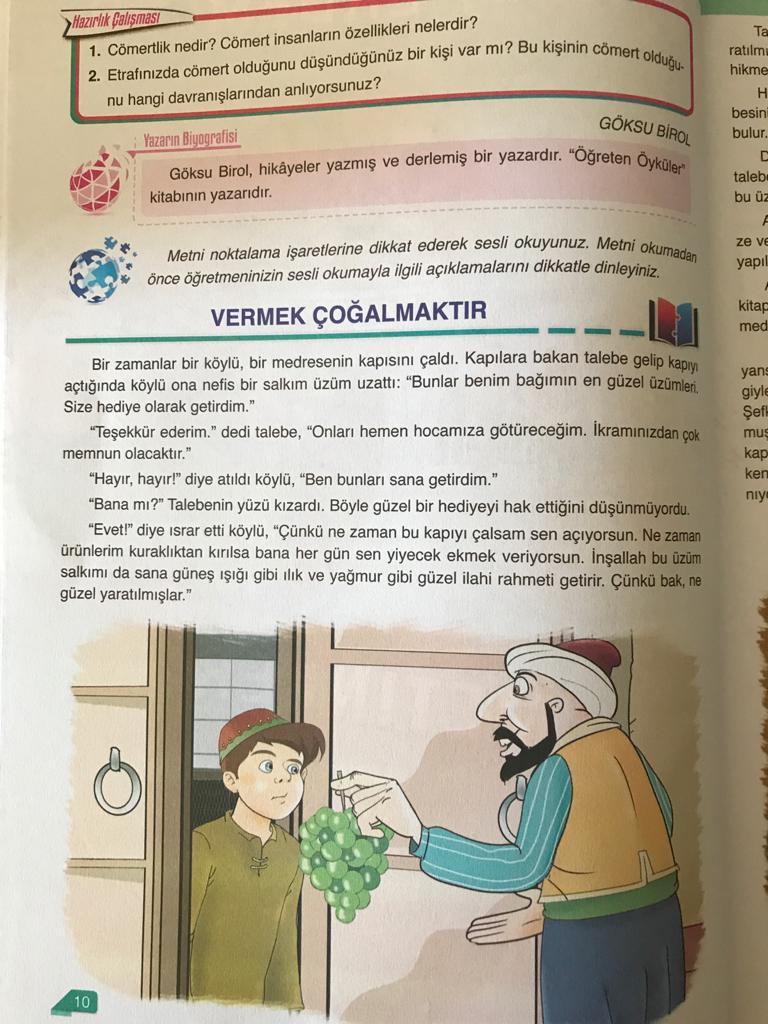6. sınıf türkçe ata yayıncılık vermek çoğalmaktır metni cevapları sayfa 10