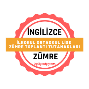 ingilizce zümre toplantı tutanağı