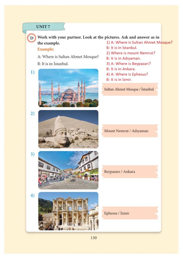 3. sınıf ingilizce ders kitabı sayfa 130 cevapları yıldırım yayınları