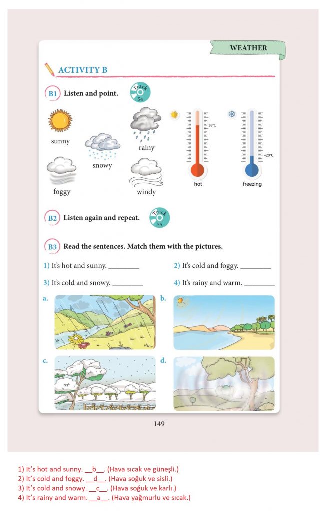 3. sınıf ingilizce ders kitabı sayfa 149 cevapları yıldırım yayınları