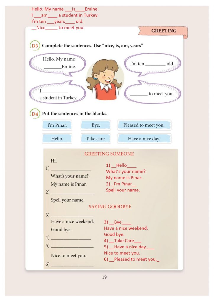 3. sınıf ingilizce ders kitabı sayfa 19 cevapları yıldırım yayınları