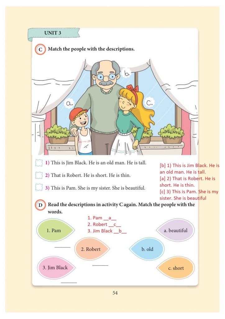 3. sınıf ingilizce ders kitabı sayfa 54 cevapları yıldırım yayınları