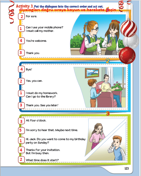 5. Sınıf Meb Yayınları İngilizce Ders Kitabı Sayfa 123 Cevapları