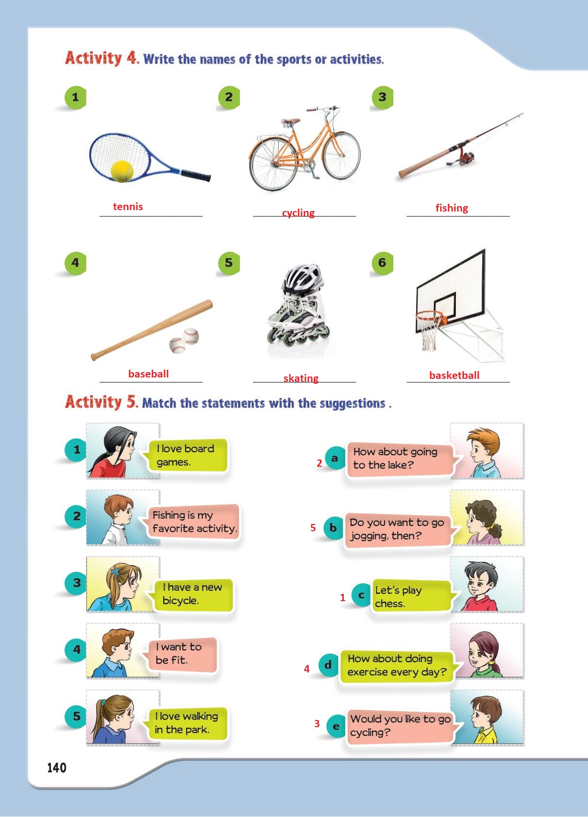 5. Sınıf Meb Yayınları İngilizce Ders Kitabı Sayfa 140 Cevapları