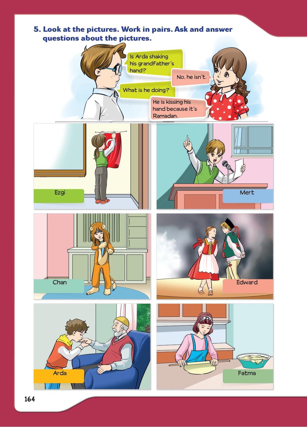 5. Sınıf Meb Yayınları İngilizce Ders Kitabı Sayfa 164 Cevapları