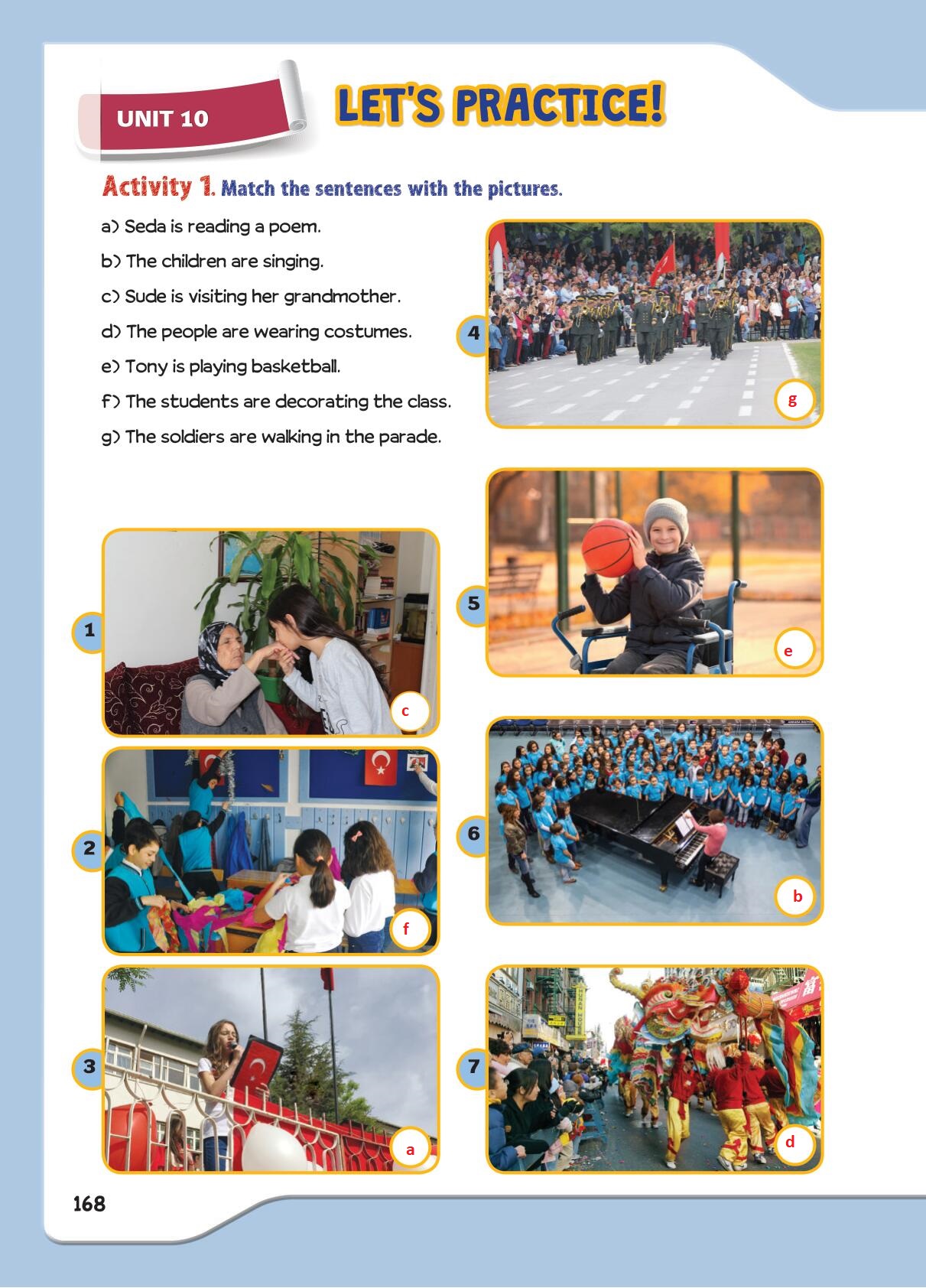 5. Sınıf Meb Yayınları İngilizce Ders Kitabı Sayfa 168 Cevapları