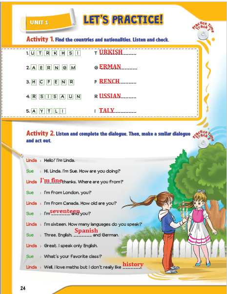 5. Sınıf Meb Yayınları İngilizce Ders Kitabı Sayfa 24 Cevapları