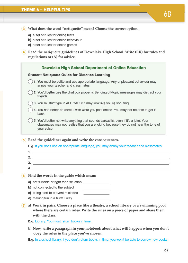 10. Sınıf Spice Up Meb Yayınları İngilizce Ders Kitabı Sayfa 57 Cevapları