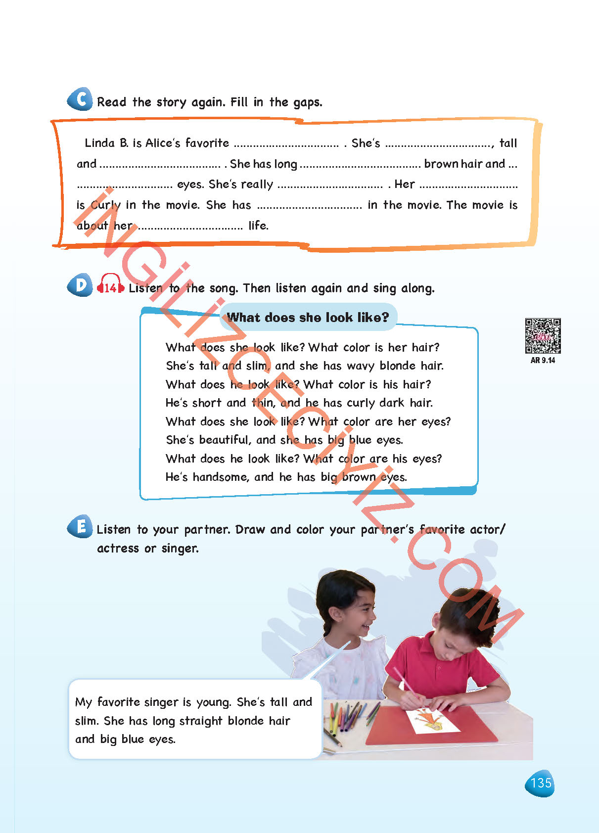 4. Sınıf SDR Dikey Yayıncılık İngilizce Ders Kitabı Sayfa 135 Cevapları 4. Sınıf SDR Dikey Yayıncılık İngilizce Ders Kitabı Sayfa 135 Cevapları