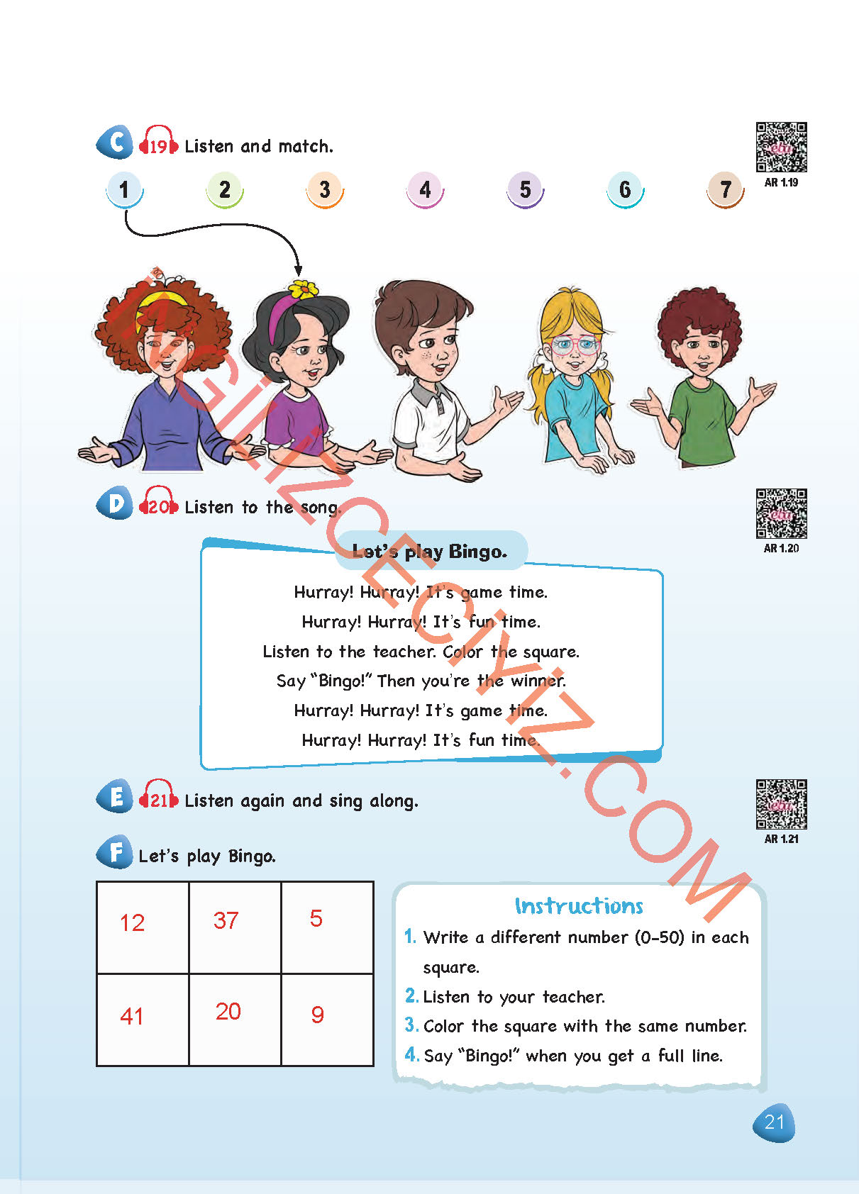 4. Sınıf SDR Dikey Yayıncılık İngilizce Ders Kitabı Sayfa 21 Cevapları 4. Sınıf SDR Dikey Yayıncılık İngilizce Ders Kitabı Sayfa 21 Cevapları