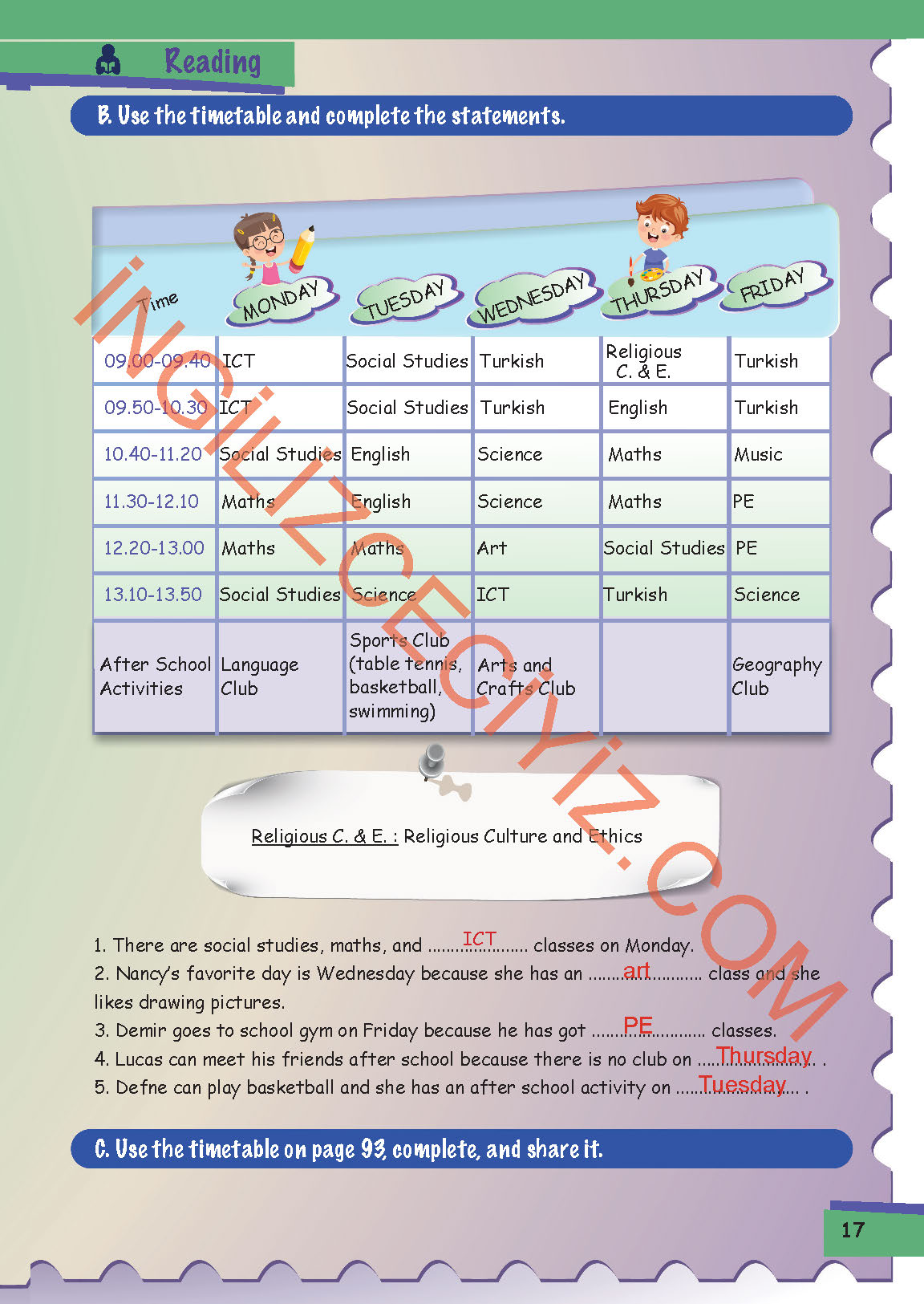 5. Sınıf Meb Yayınları Move Up İngilizce Ders Kitabı Sayfa 17 Cevapları 5. Sınıf Meb Yayınları Move Up İngilizce Ders Kitabı Sayfa 17 Cevapları