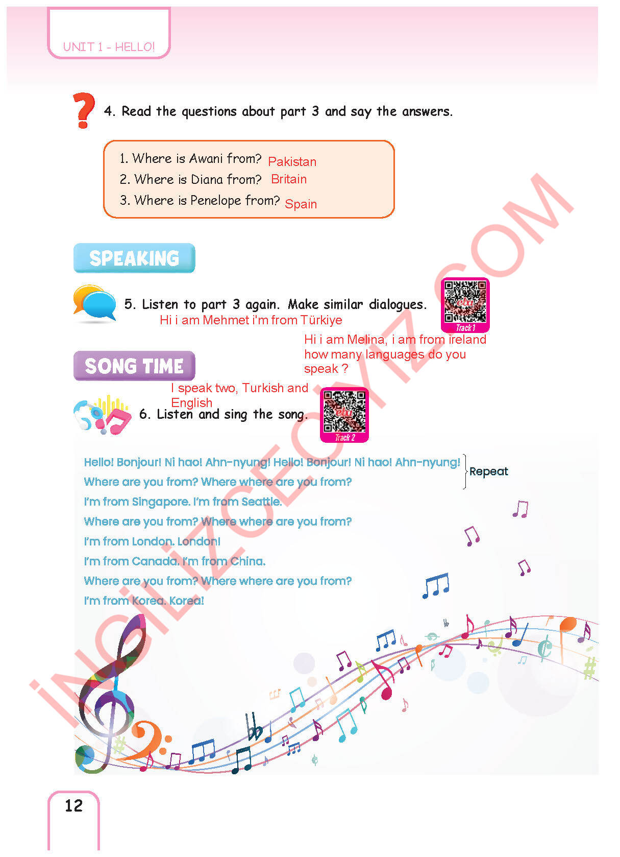 5. Sınıf Pasifik Yayınları İngilizce Ders Kitabı Sayfa 12 Cevapları 5. Sınıf Pasifik Yayınları İngilizce Ders Kitabı Sayfa 12 Cevapları