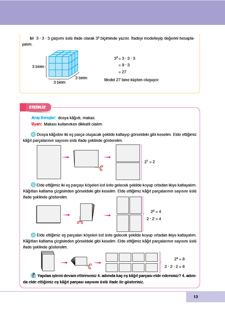 6. Sınıf Doğa Yayınları Matematik Ders Kitabı Sayfa 13 Cevapları 6. Sınıf Doğa Yayınları Matematik Ders Kitabı Sayfa 13 Cevapları