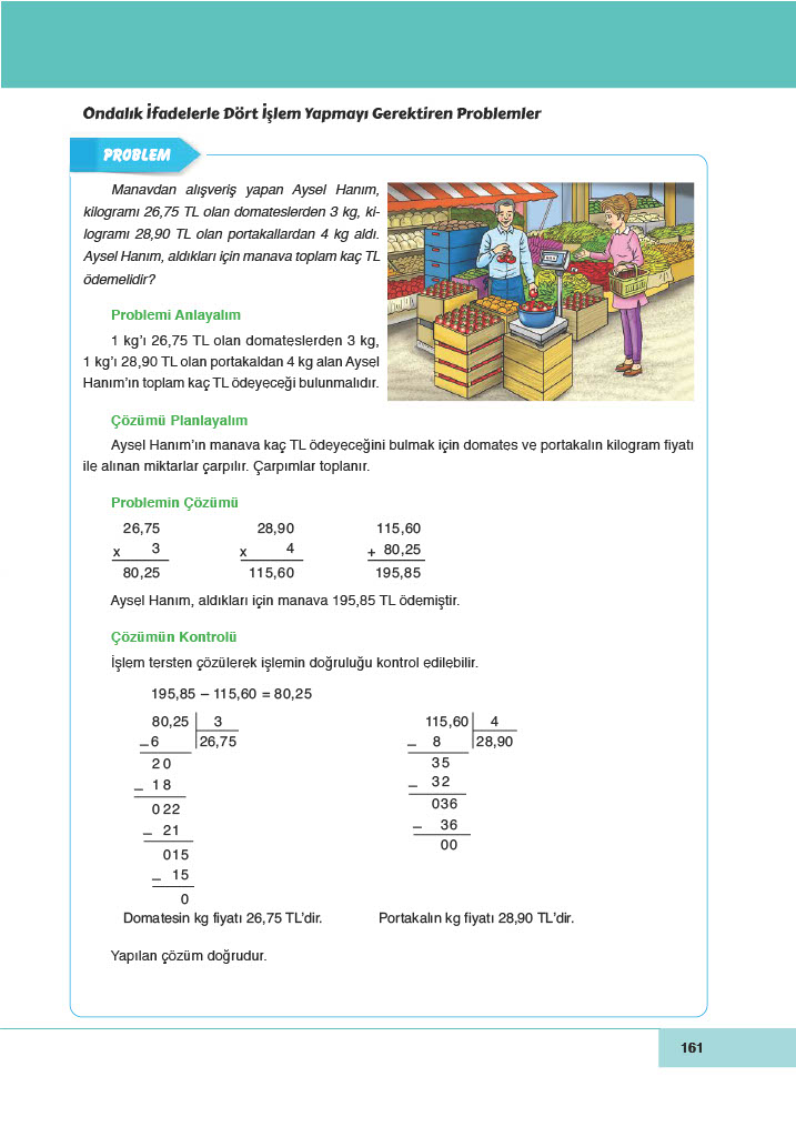 6. Sınıf Doğa Yayınları Matematik Ders Kitabı Sayfa 161 Cevapları 6. Sınıf Doğa Yayınları Matematik Ders Kitabı Sayfa 161 Cevapları