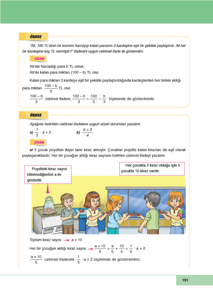 6. Sınıf Doğa Yayınları Matematik Ders Kitabı Sayfa 191 Cevapları 6. Sınıf Doğa Yayınları Matematik Ders Kitabı Sayfa 191 Cevapları