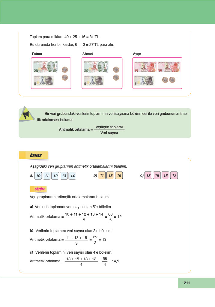 6. Sınıf Doğa Yayınları Matematik Ders Kitabı Sayfa 211 Cevapları 6. Sınıf Doğa Yayınları Matematik Ders Kitabı Sayfa 211 Cevapları