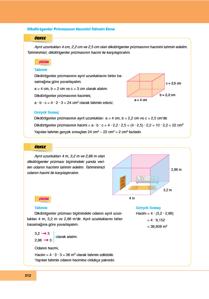 6. Sınıf Doğa Yayınları Matematik Ders Kitabı Sayfa 312 Cevapları 6. Sınıf Doğa Yayınları Matematik Ders Kitabı Sayfa 312 Cevapları