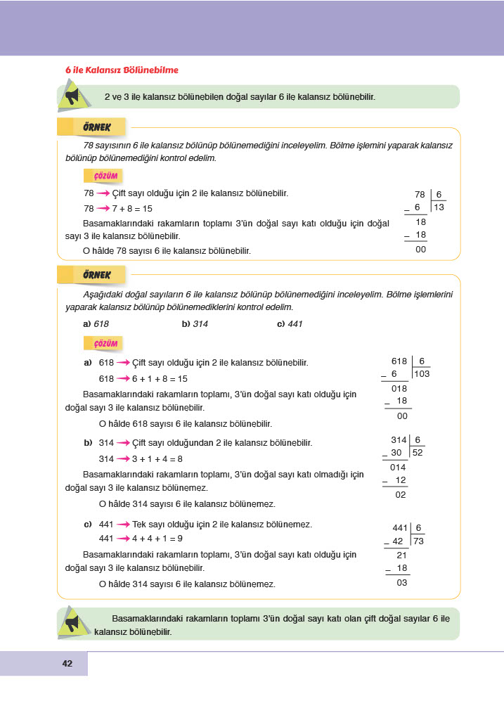 6. Sınıf Doğa Yayınları Matematik Ders Kitabı Sayfa 42 Cevapları 6. Sınıf Doğa Yayınları Matematik Ders Kitabı Sayfa 42 Cevapları