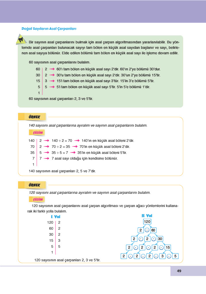 6. Sınıf Doğa Yayınları Matematik Ders Kitabı Sayfa 49 Cevapları 6. Sınıf Doğa Yayınları Matematik Ders Kitabı Sayfa 49 Cevapları
