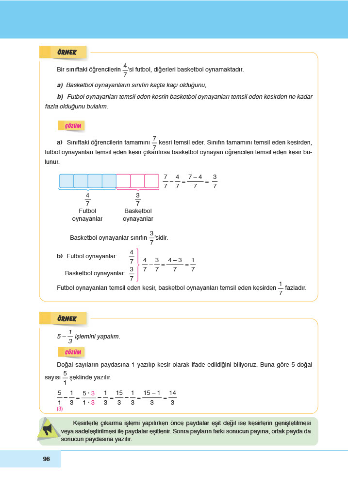 6. Sınıf Doğa Yayınları Matematik Ders Kitabı Sayfa 96 Cevapları 6. Sınıf Doğa Yayınları Matematik Ders Kitabı Sayfa 96 Cevapları