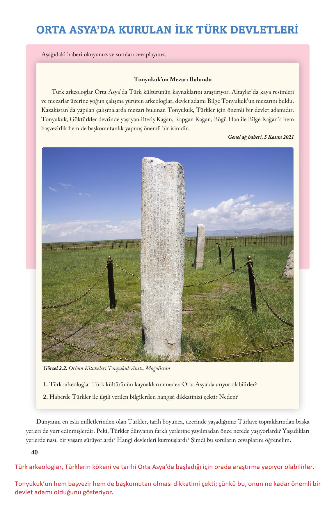 6. Sınıf Evos Yayınları Sosyal Bilgiler Ders Kitabı Sayfa 40 Cevapları 6. Sınıf Evos Yayınları Sosyal Bilgiler Ders Kitabı Sayfa 40 Cevapları