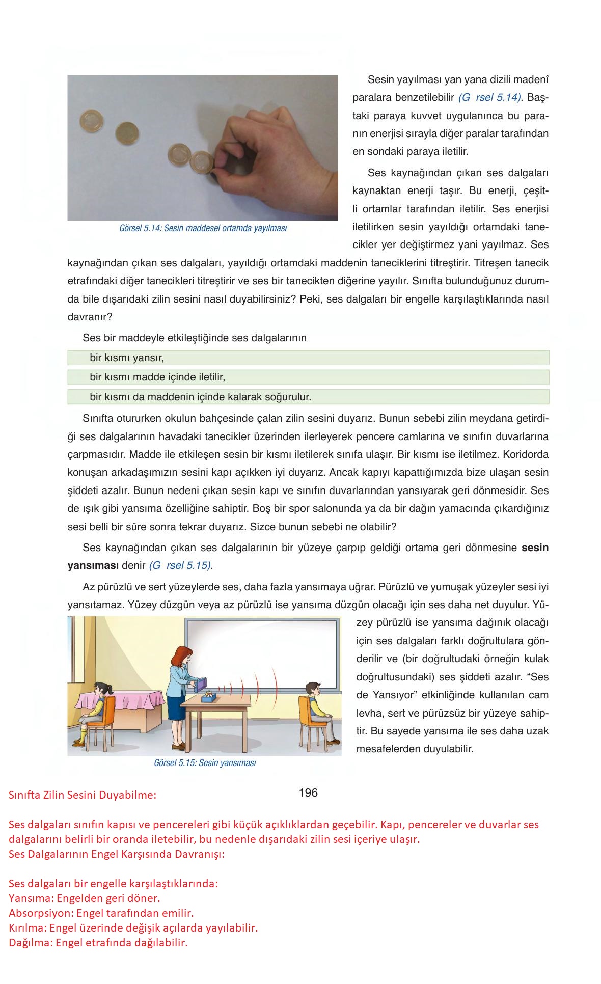 6. Sınıf Gün Yayınları Fen Bilimleri Ders Kitabı Sayfa 196 Cevapları