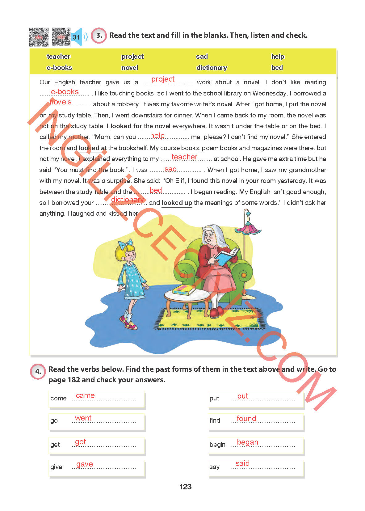 6. Sınıf Hecce Yayıncılık İngilizce Ders Kitabı Sayfa 123 Cevapları