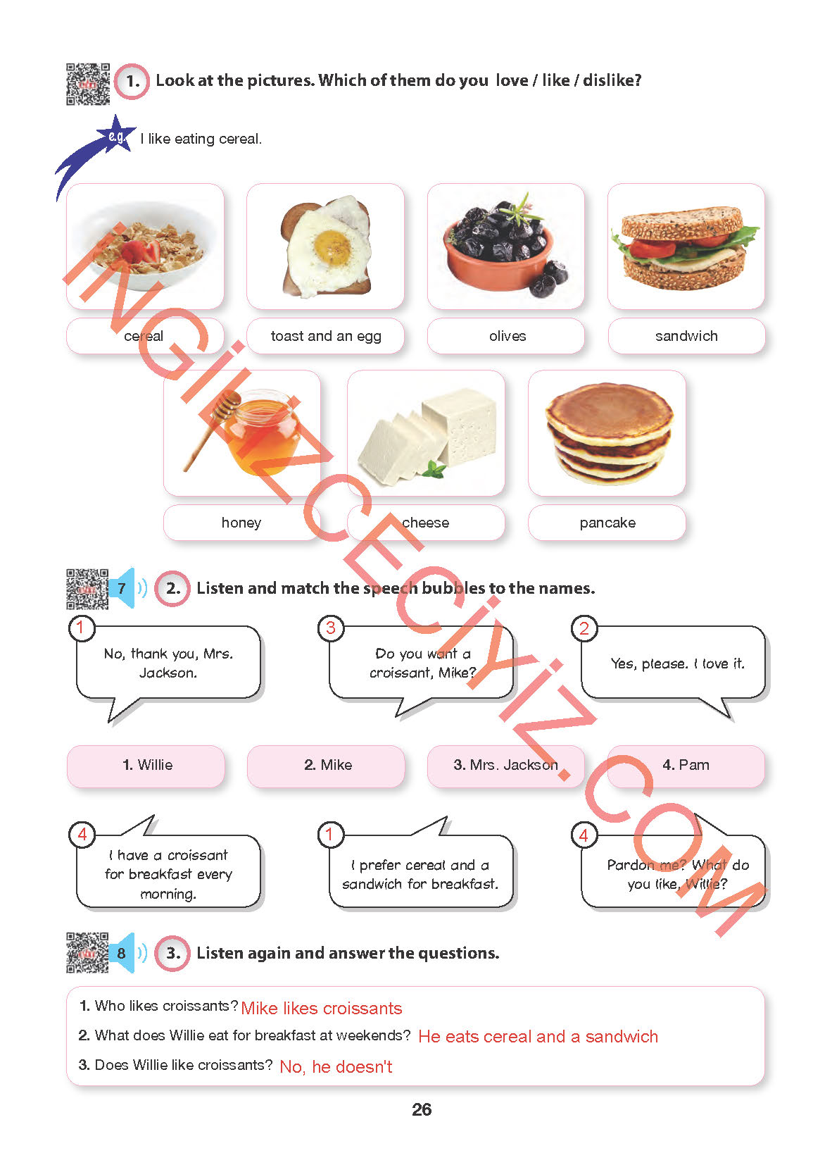 6. Sınıf Hecce Yayıncılık İngilizce Ders Kitabı Sayfa 26 Cevapları 6. Sınıf Hecce Yayıncılık İngilizce Ders Kitabı Sayfa 26 Cevapları