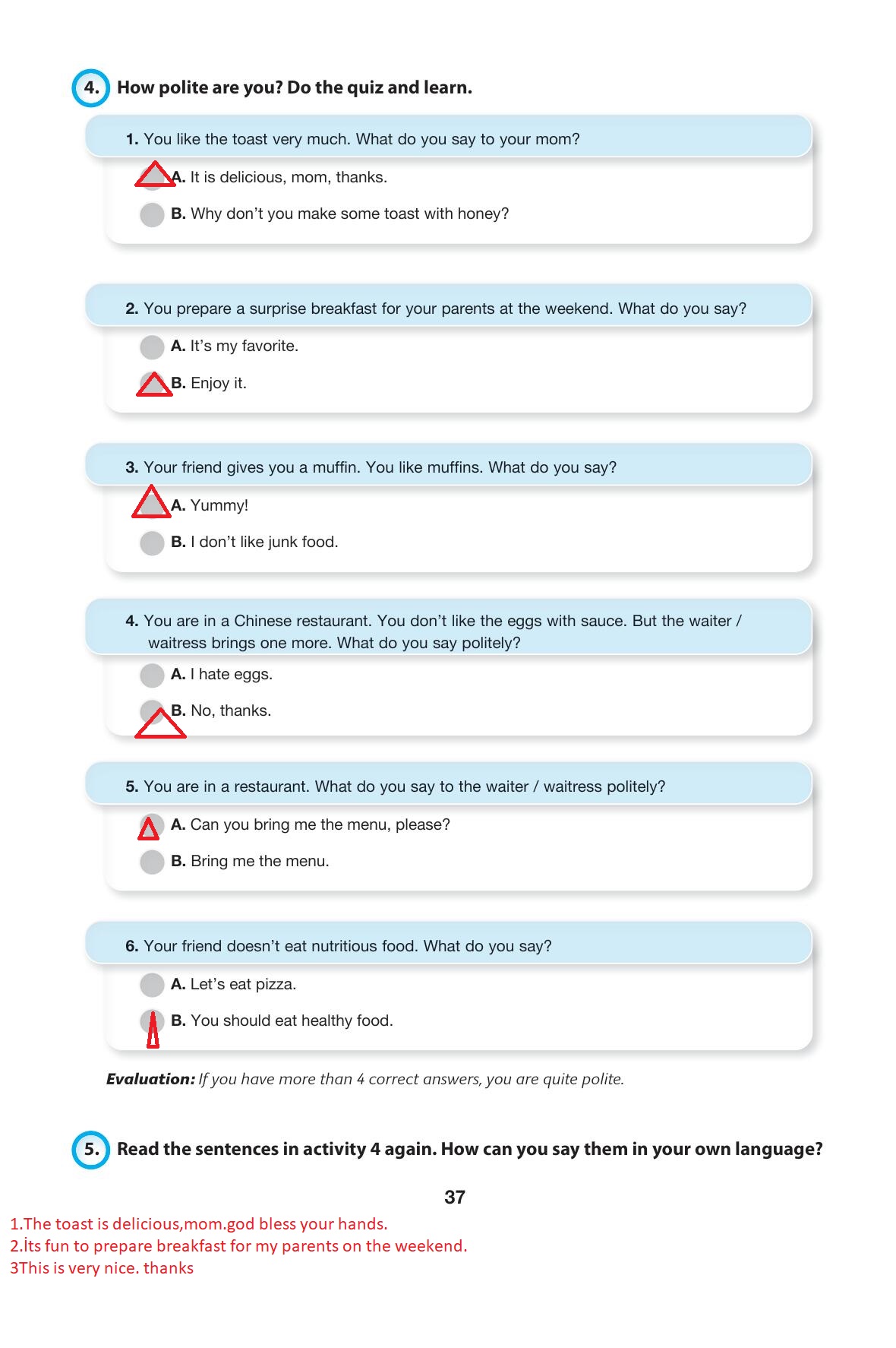 6. Sınıf Hecce Yayıncılık İngilizce Ders Kitabı Sayfa 37 Cevapları