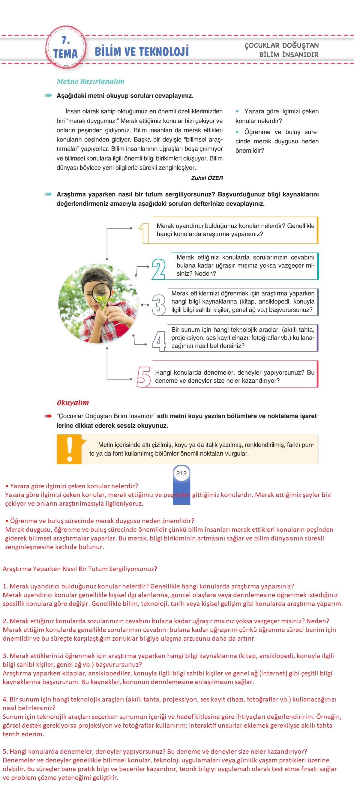 6. Sınıf Yıldırım Yayınları Türkçe Ders Kitabı Sayfa 212 Cevapları 6. Sınıf Yıldırım Yayınları Türkçe Ders Kitabı Sayfa 212 Cevapları