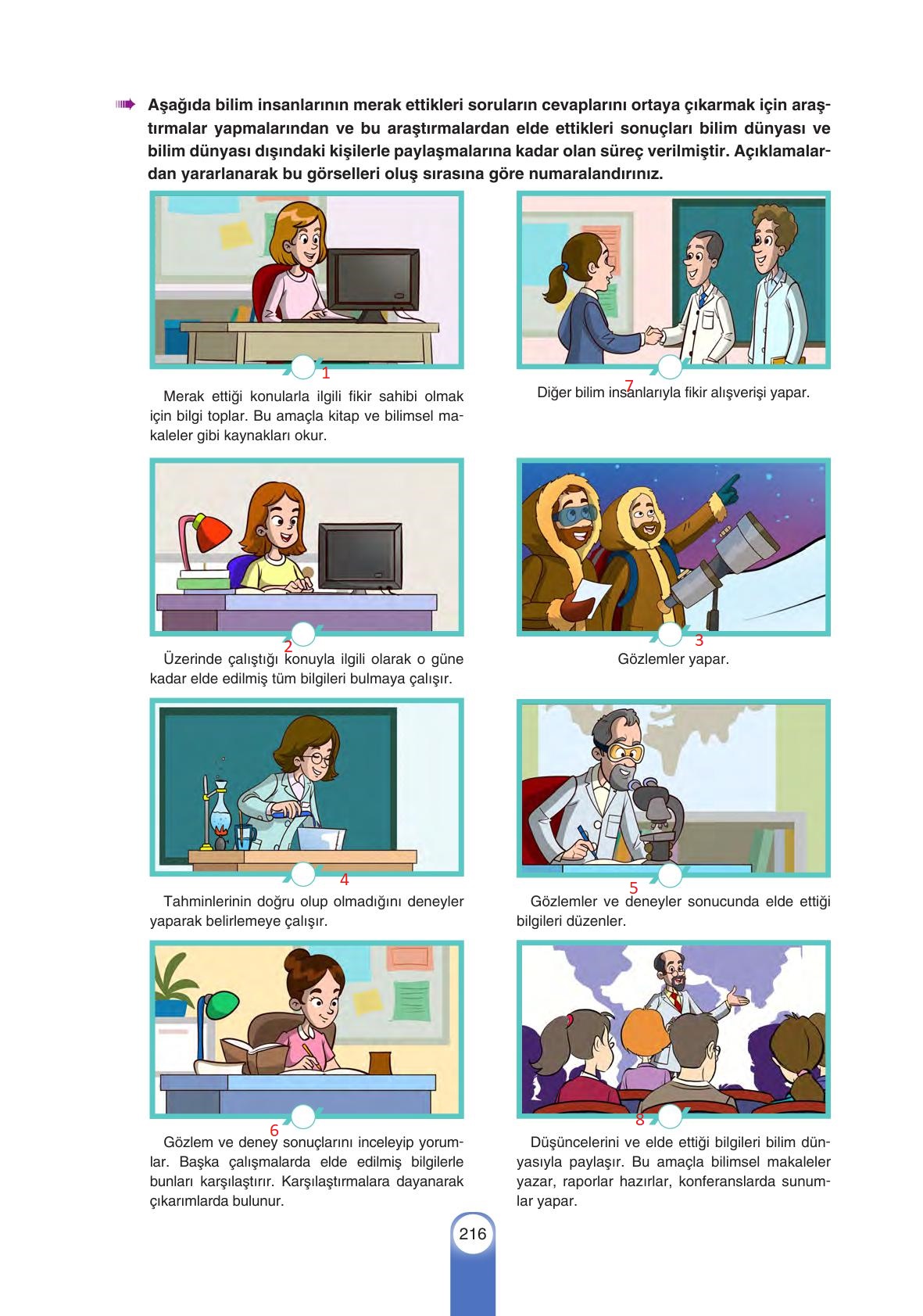 6. Sınıf Yıldırım Yayınları Türkçe Ders Kitabı Sayfa 216 Cevapları 6. Sınıf Yıldırım Yayınları Türkçe Ders Kitabı Sayfa 216 Cevapları