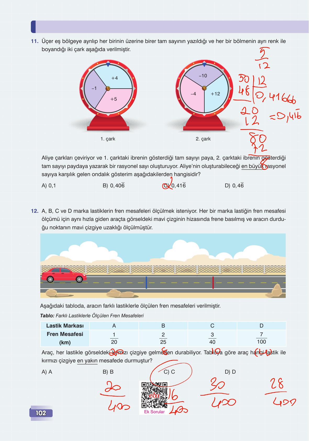 7. Sınıf Edat Yayınları Matematik Ders Kitabı Sayfa 102 Cevapları 7. Sınıf Edat Yayınları Matematik Ders Kitabı Sayfa 102 Cevapları
