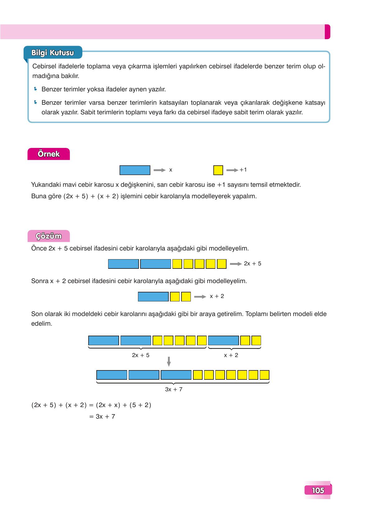 7. Sınıf Edat Yayınları Matematik Ders Kitabı Sayfa 105 Cevapları 7. Sınıf Edat Yayınları Matematik Ders Kitabı Sayfa 105 Cevapları