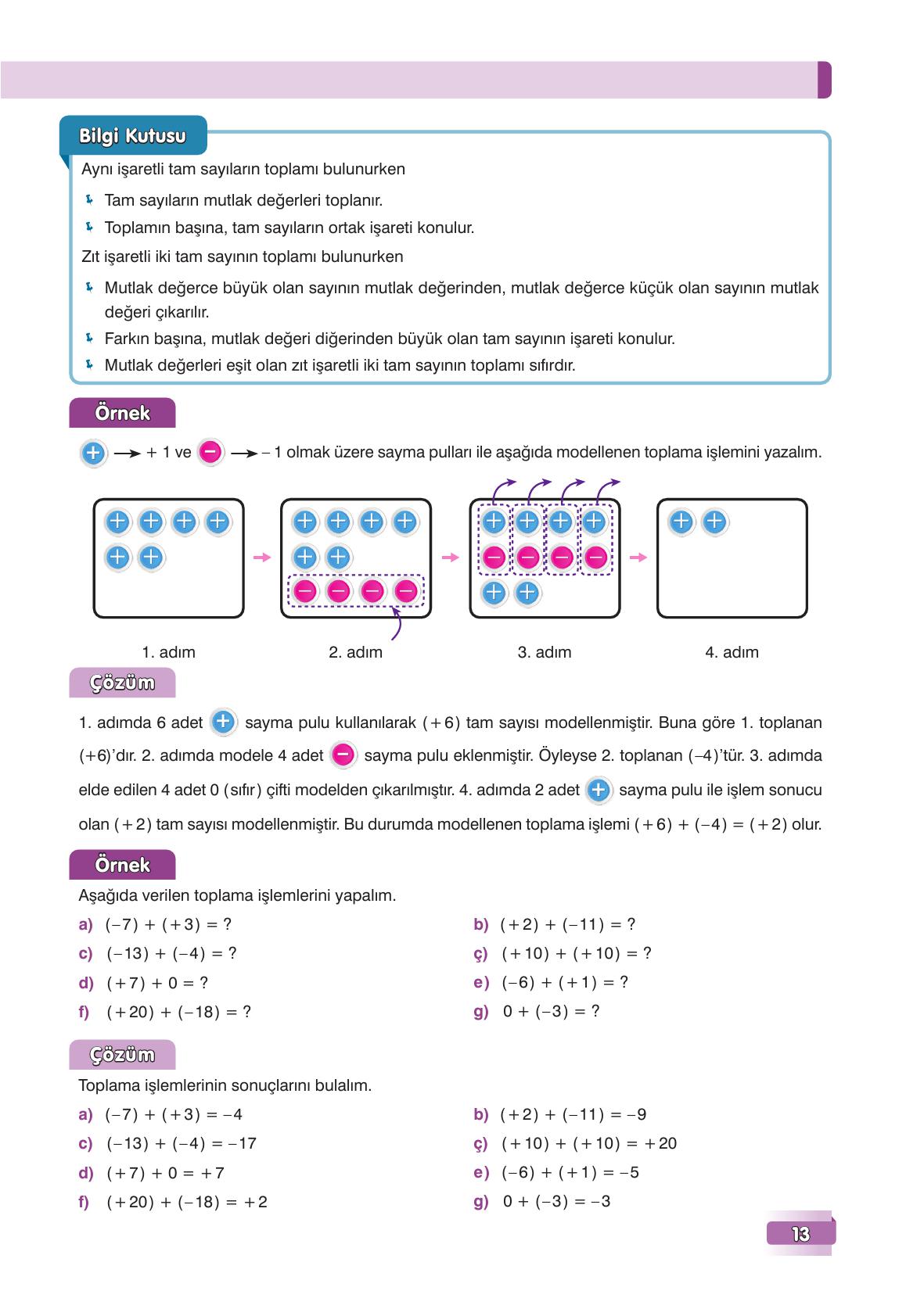 7. Sınıf Edat Yayınları Matematik Ders Kitabı Sayfa 13 Cevapları 7. Sınıf Edat Yayınları Matematik Ders Kitabı Sayfa 13 Cevapları
