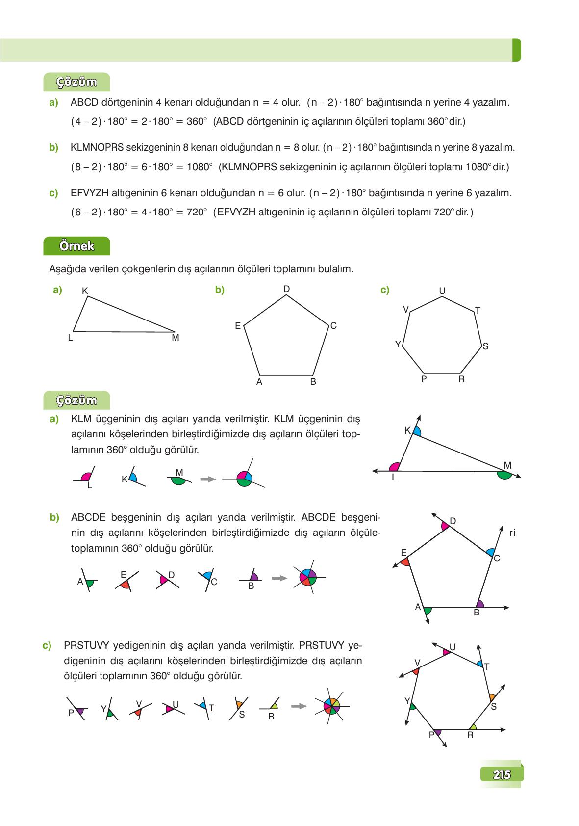 7. Sınıf Edat Yayınları Matematik Ders Kitabı Sayfa 215 Cevapları