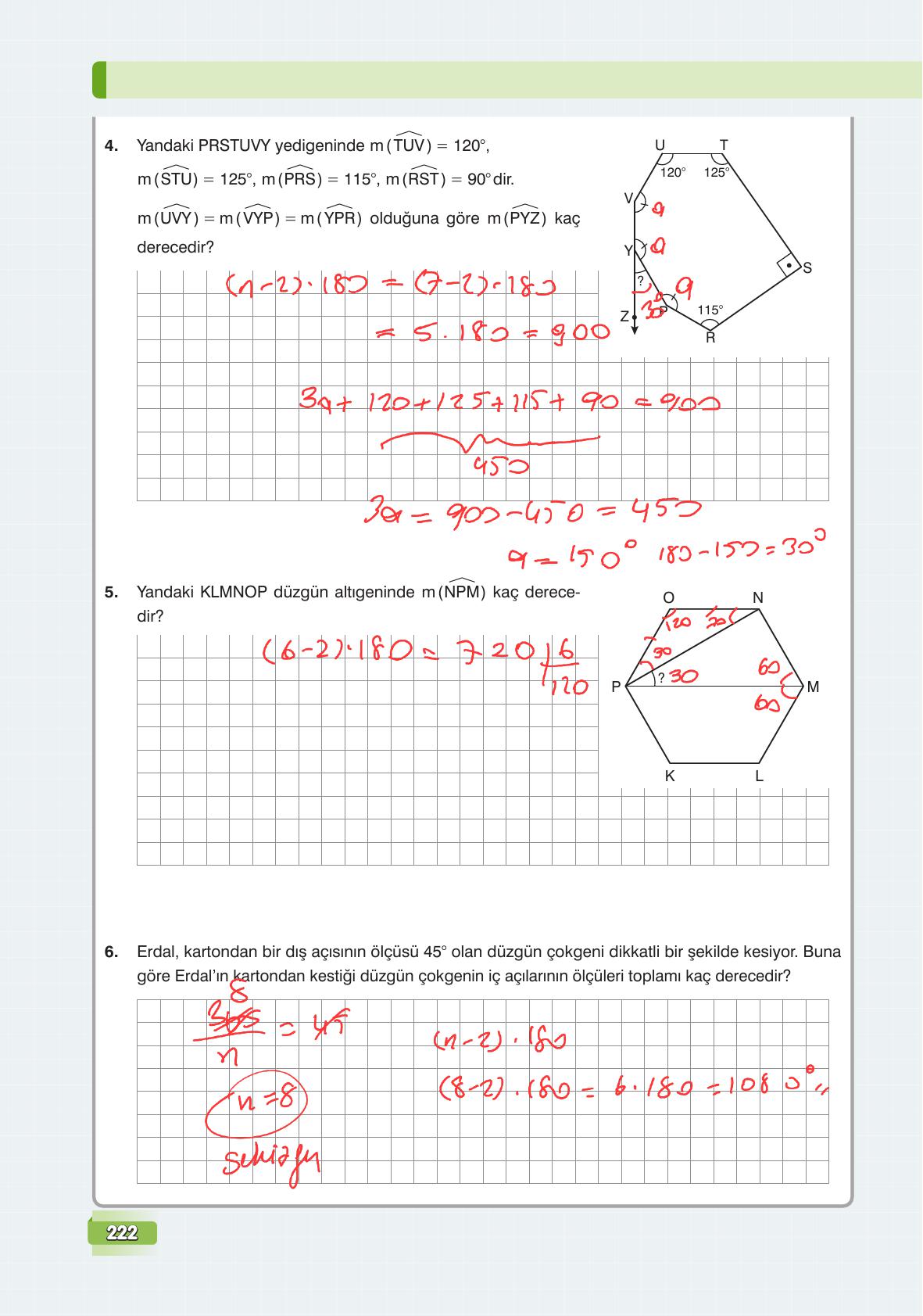 7. Sınıf Edat Yayınları Matematik Ders Kitabı Sayfa 222 Cevapları 7. Sınıf Edat Yayınları Matematik Ders Kitabı Sayfa 222 Cevapları
