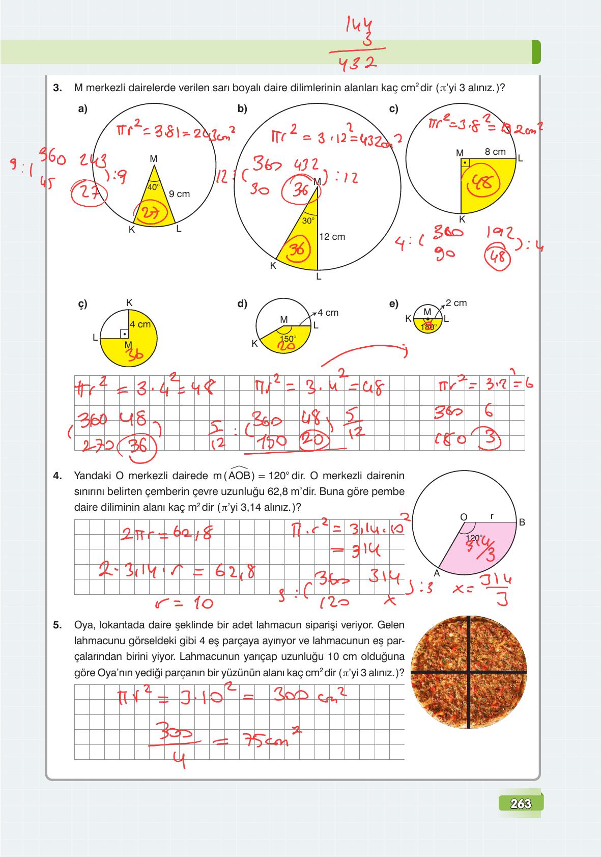 7. Sınıf Edat Yayınları Matematik Ders Kitabı Sayfa 263 Cevapları 7. Sınıf Edat Yayınları Matematik Ders Kitabı Sayfa 263 Cevapları