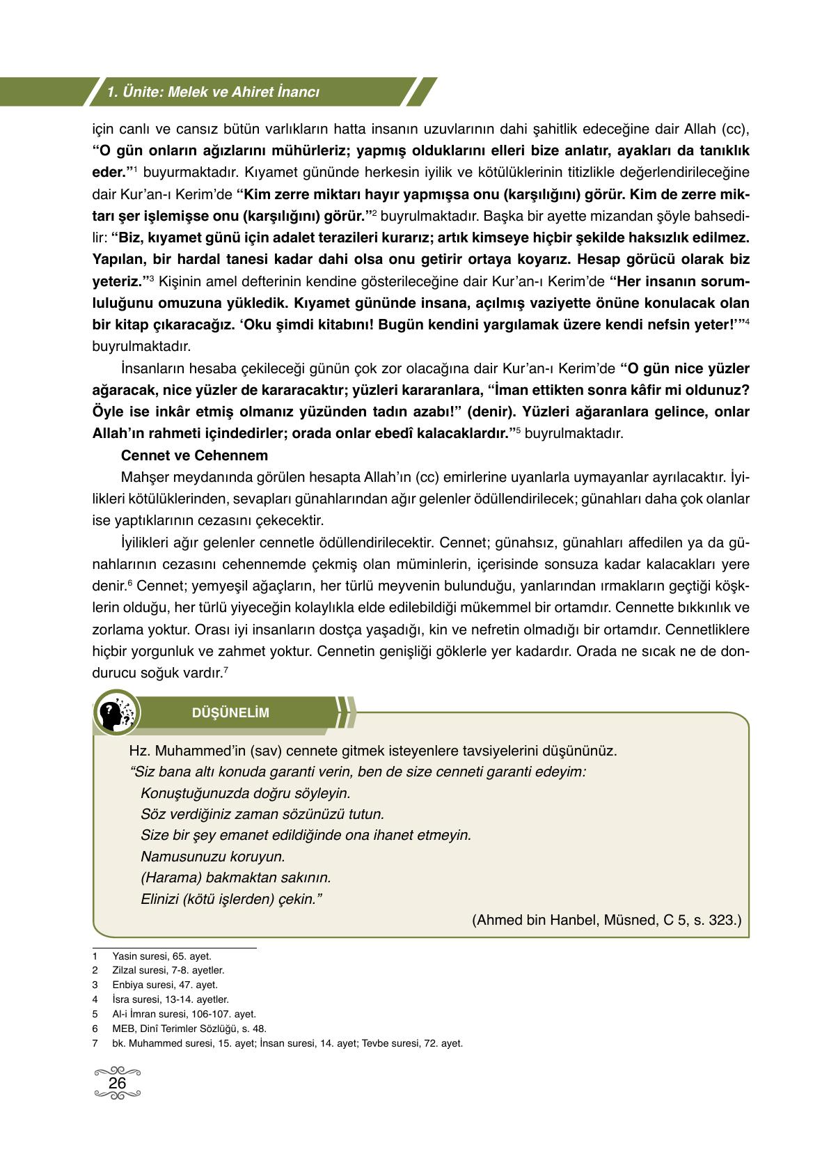 7. Sınıf Erkad Yayınları Din Kültürü Ders Kitabı Sayfa 26 Cevapları 7. Sınıf Erkad Yayınları Din Kültürü Ders Kitabı Sayfa 26 Cevapları