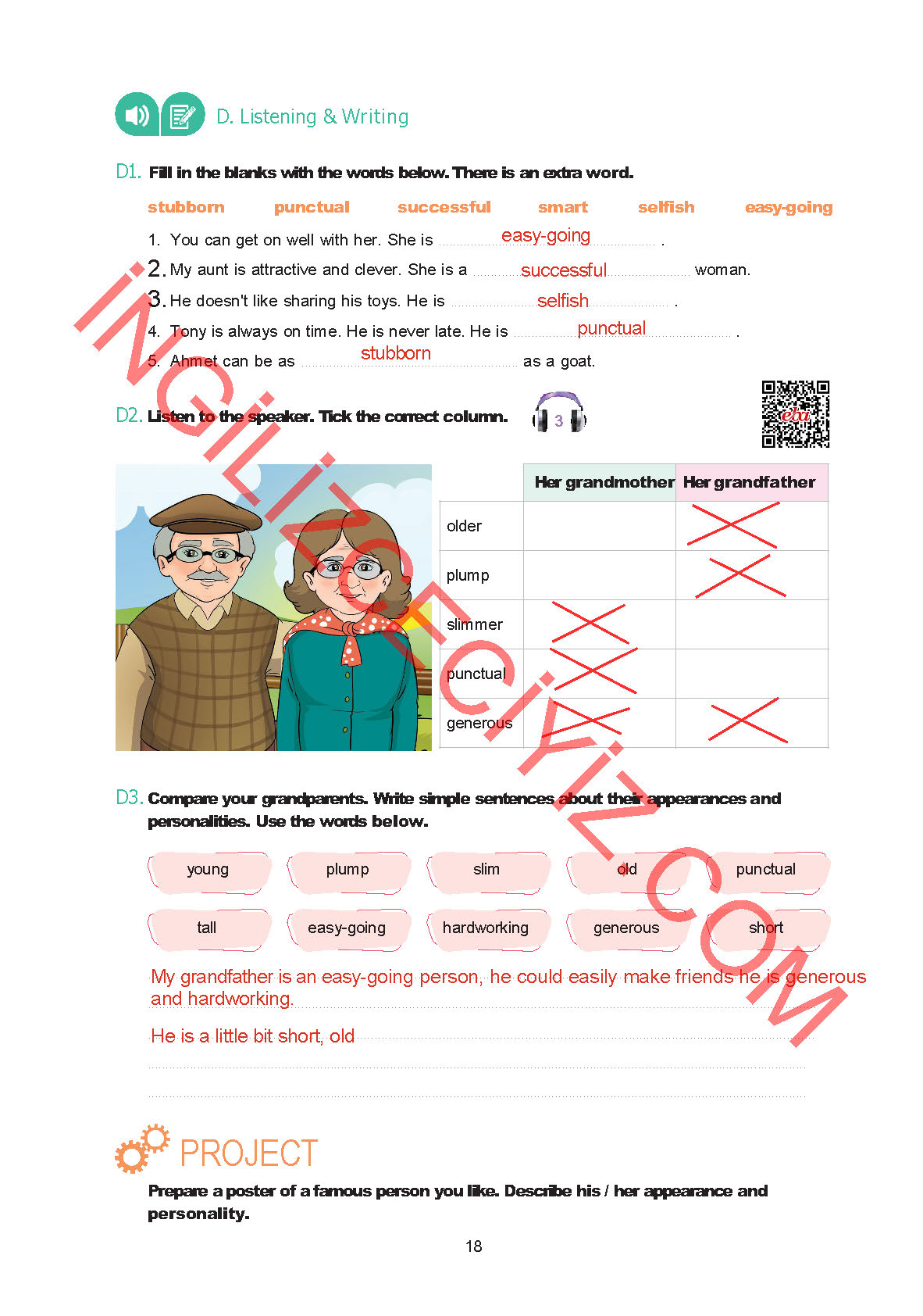 7. Sınıf Yıldırım Yayınları İngilizce Ders Kitabı Sayfa 18 Cevapları 7. Sınıf Yıldırım Yayınları İngilizce Ders Kitabı Sayfa 18 Cevapları