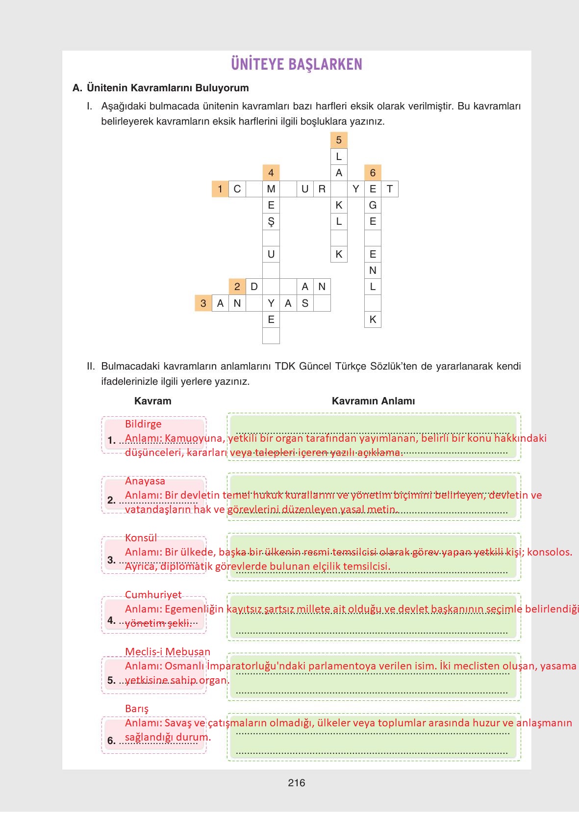 7. Sınıf Yıldırım Yayınları Sosyal Bilgiler Ders Kitabı Sayfa 216 Cevapları 7. Sınıf Yıldırım Yayınları Sosyal Bilgiler Ders Kitabı Sayfa 216 Cevapları