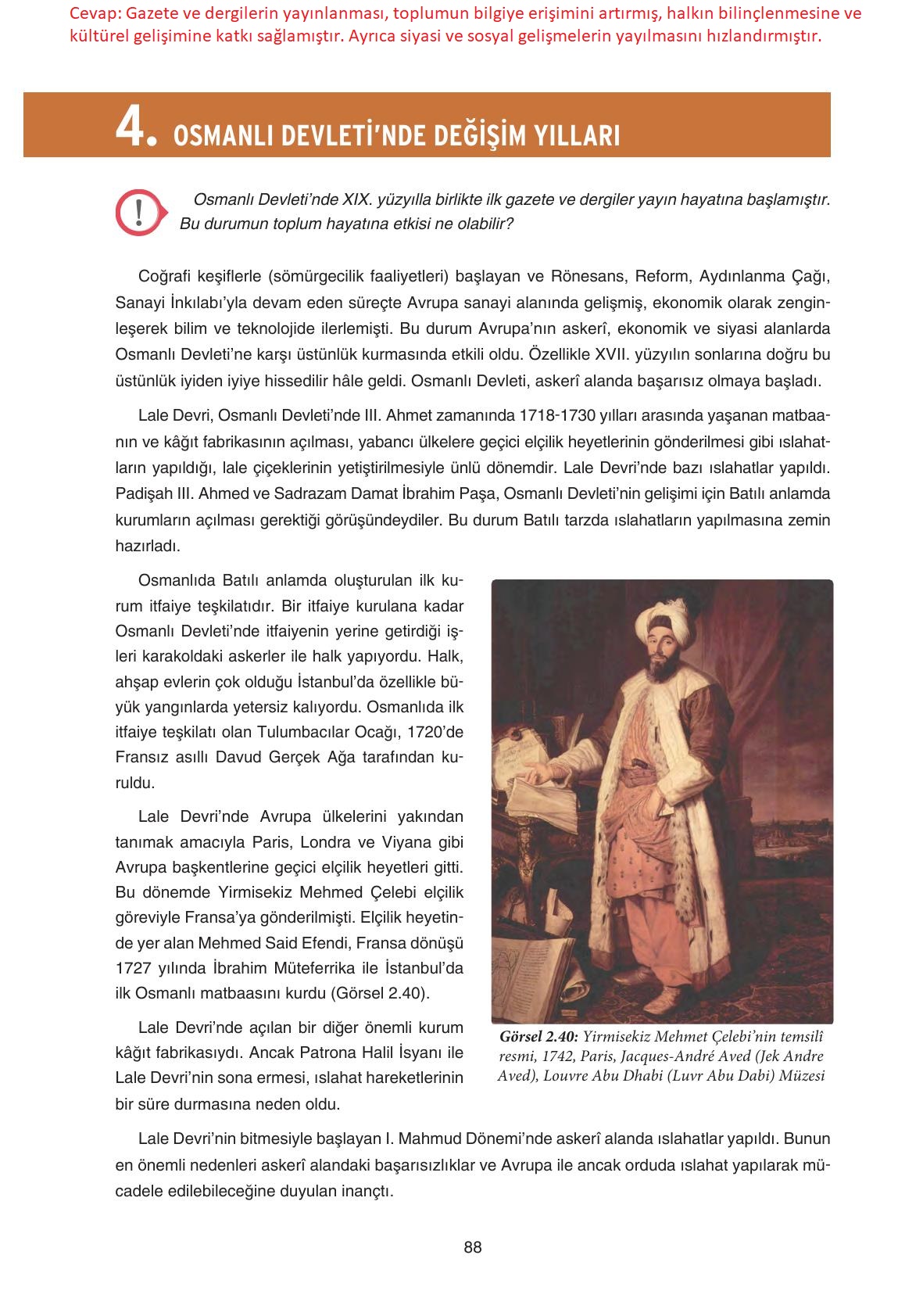 7. Sınıf Yıldırım Yayınları Sosyal Bilgiler Ders Kitabı Sayfa 88 Cevapları 7. Sınıf Yıldırım Yayınları Sosyal Bilgiler Ders Kitabı Sayfa 88 Cevapları