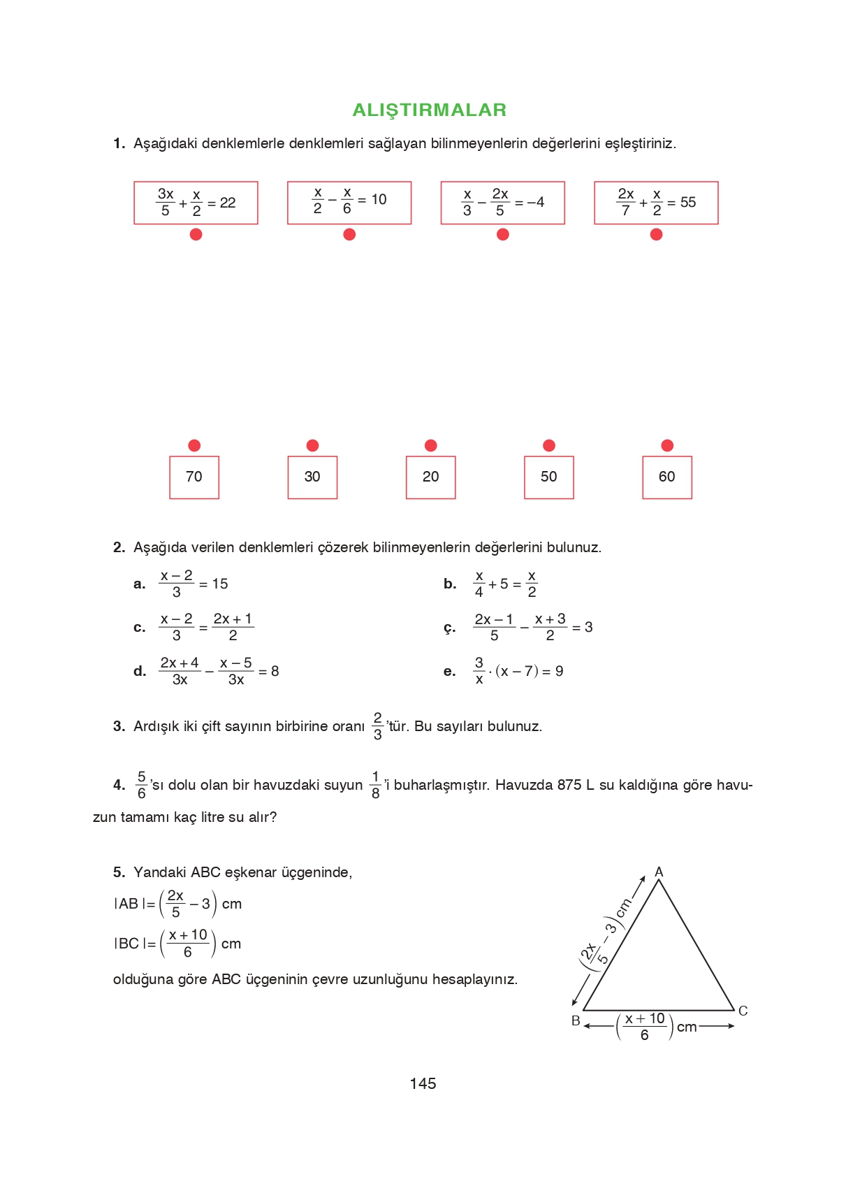 8. Sınıf Ada Matbaacılık Yayıncılık Matematik Ders Kitabı Sayfa 145 Cevapları 8. Sınıf Ada Matbaacılık Yayıncılık Matematik Ders Kitabı Sayfa 145 Cevapları