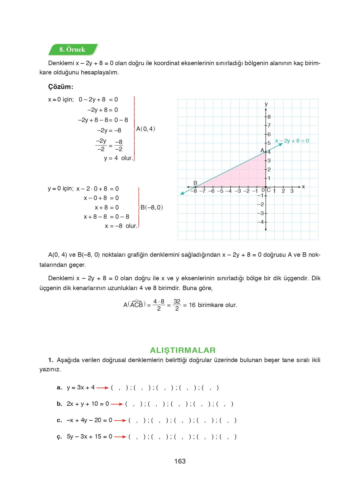 8. Sınıf Ada Matbaacılık Yayıncılık Matematik Ders Kitabı Sayfa 163 Cevapları 8. Sınıf Ada Matbaacılık Yayıncılık Matematik Ders Kitabı Sayfa 163 Cevapları