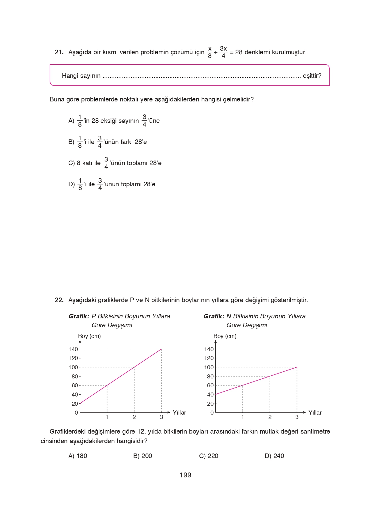 8. Sınıf Ada Matbaacılık Yayıncılık Matematik Ders Kitabı Sayfa 199 Cevapları 8. Sınıf Ada Matbaacılık Yayıncılık Matematik Ders Kitabı Sayfa 199 Cevapları