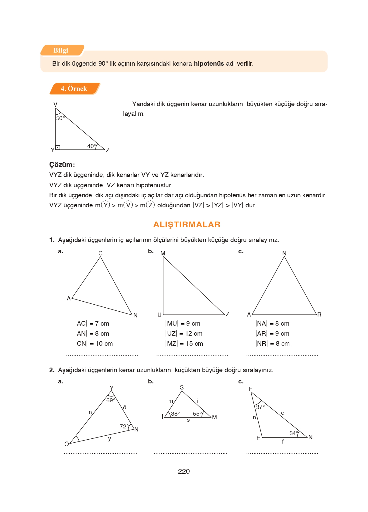 8. Sınıf Ada Matbaacılık Yayıncılık Matematik Ders Kitabı Sayfa 220 Cevapları 8. Sınıf Ada Matbaacılık Yayıncılık Matematik Ders Kitabı Sayfa 220 Cevapları