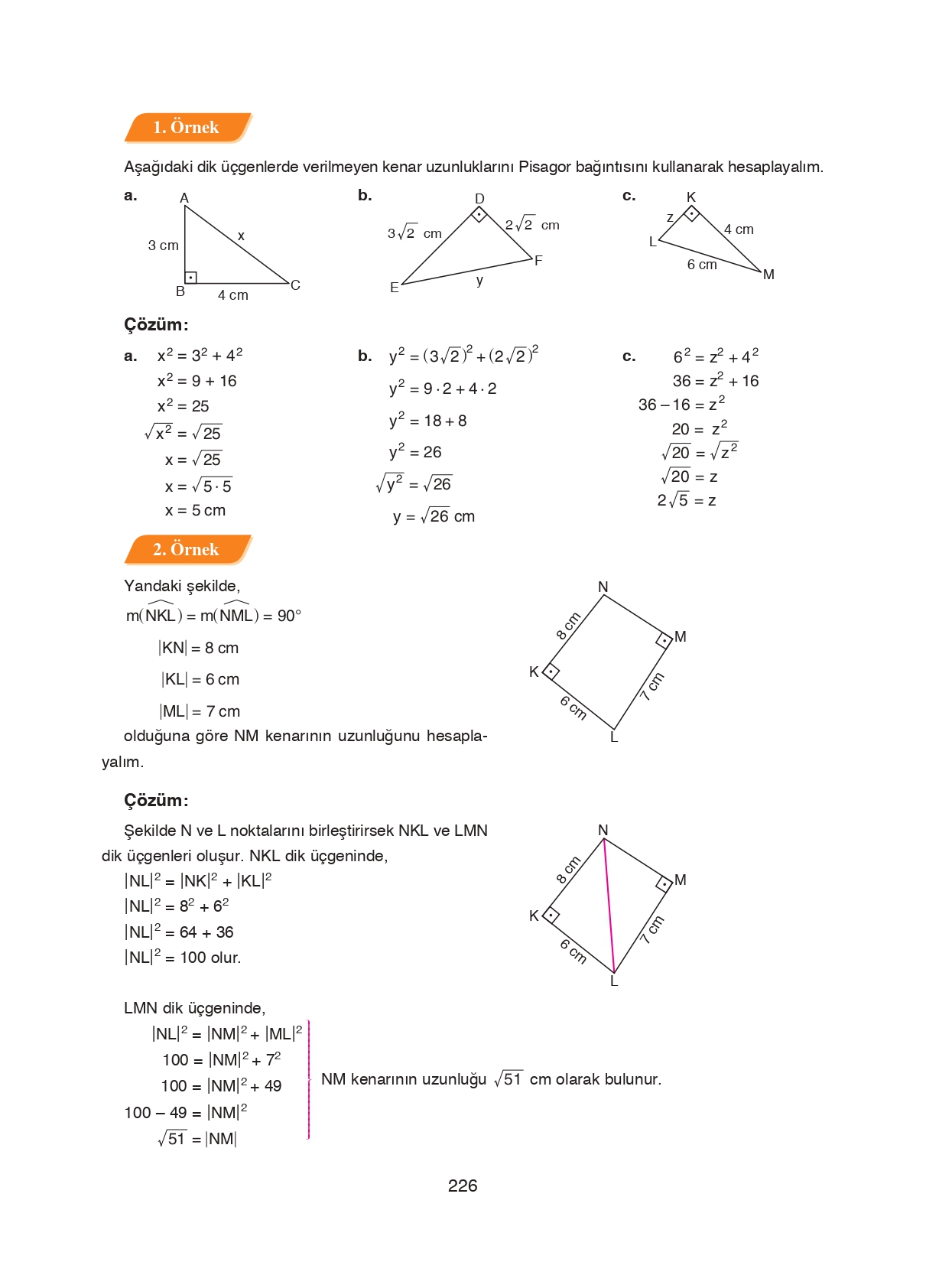 8. Sınıf Ada Matbaacılık Yayıncılık Matematik Ders Kitabı Sayfa 226 Cevapları 8. Sınıf Ada Matbaacılık Yayıncılık Matematik Ders Kitabı Sayfa 226 Cevapları