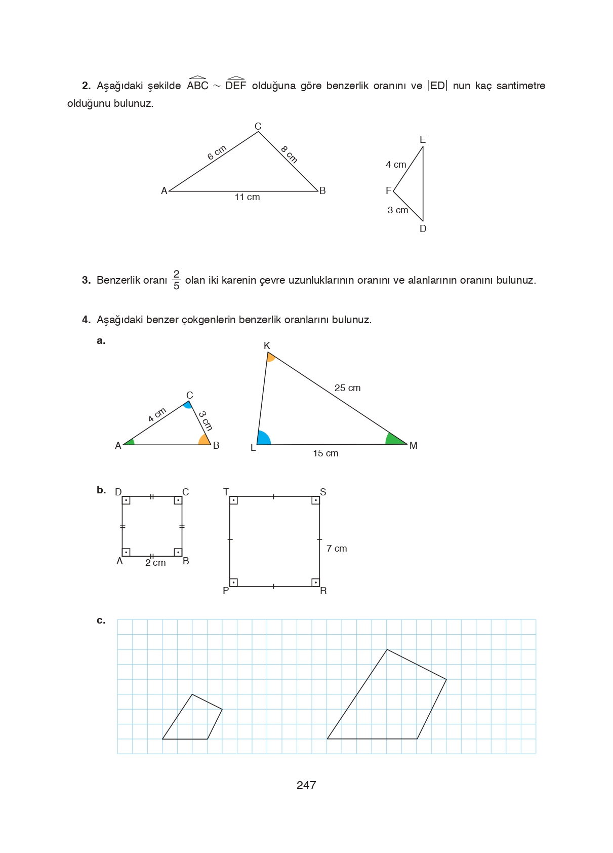 8. Sınıf Ada Matbaacılık Yayıncılık Matematik Ders Kitabı Sayfa 247 Cevapları 8. Sınıf Ada Matbaacılık Yayıncılık Matematik Ders Kitabı Sayfa 247 Cevapları