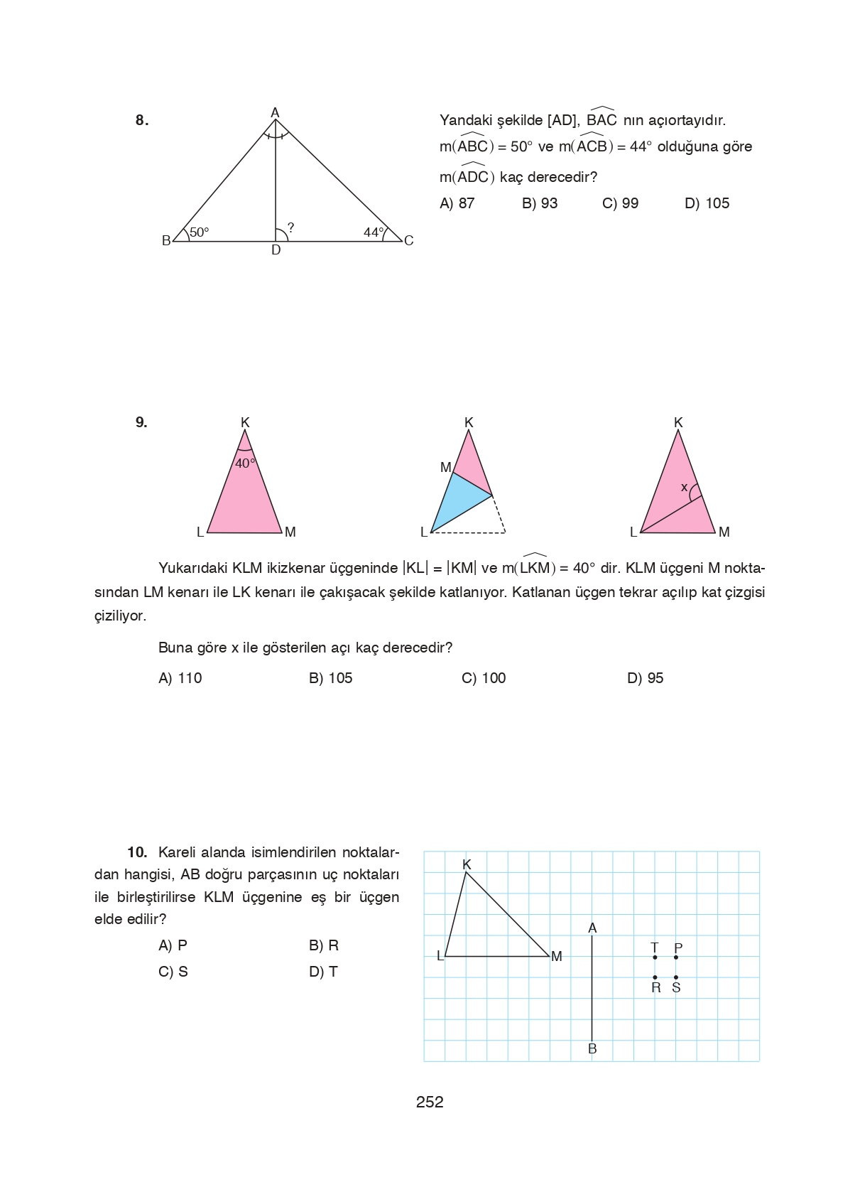 8. Sınıf Ada Matbaacılık Yayıncılık Matematik Ders Kitabı Sayfa 252 Cevapları 8. Sınıf Ada Matbaacılık Yayıncılık Matematik Ders Kitabı Sayfa 252 Cevapları